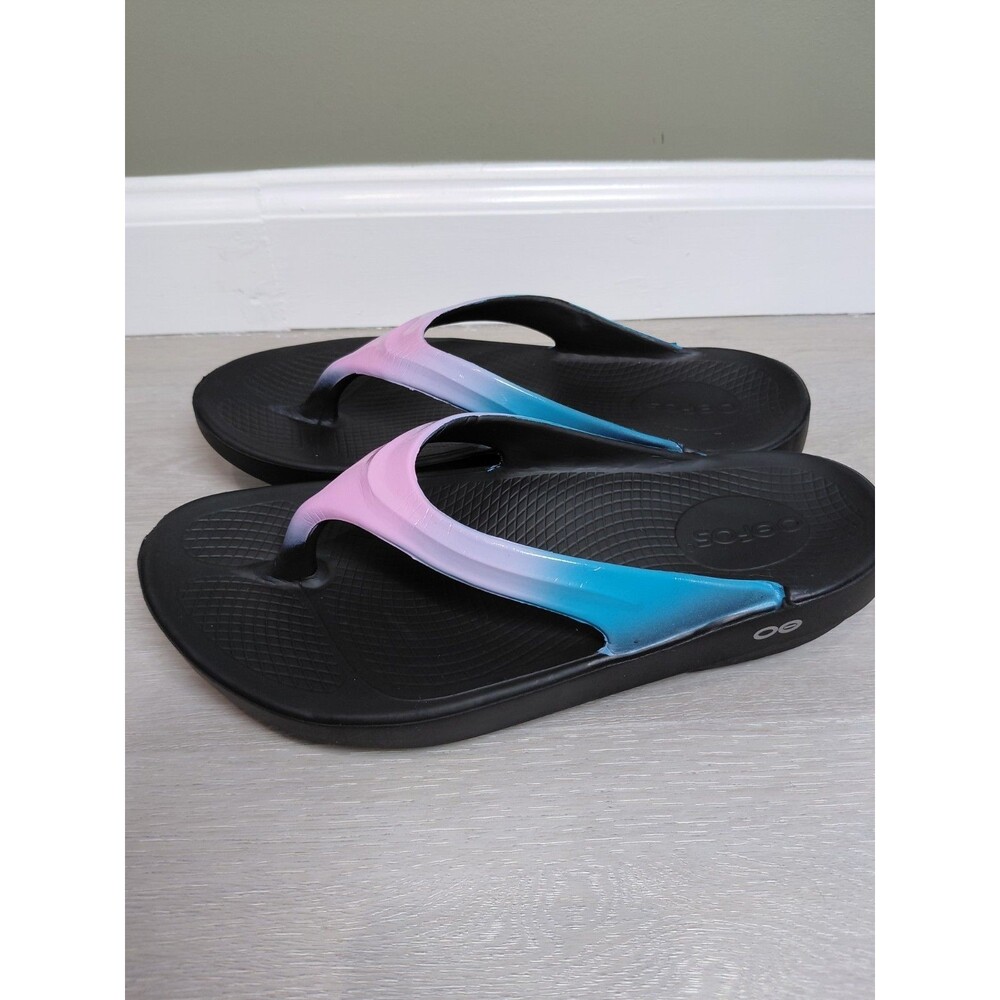 Oofos Oolala Luxe Women’s Size 8 Flip Flop Sandals Multicolor Ombre Open Toe